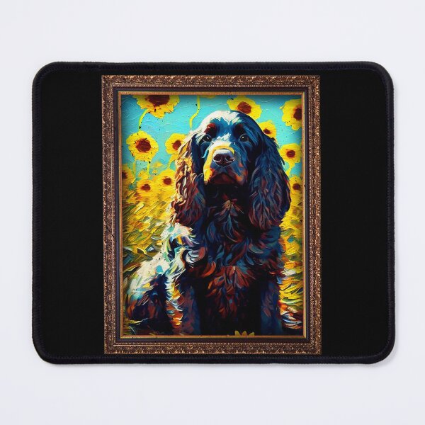Item preview, Boykin Spaniel Sunflower Painting Adorable Dog designed and sold by rafaeltto.