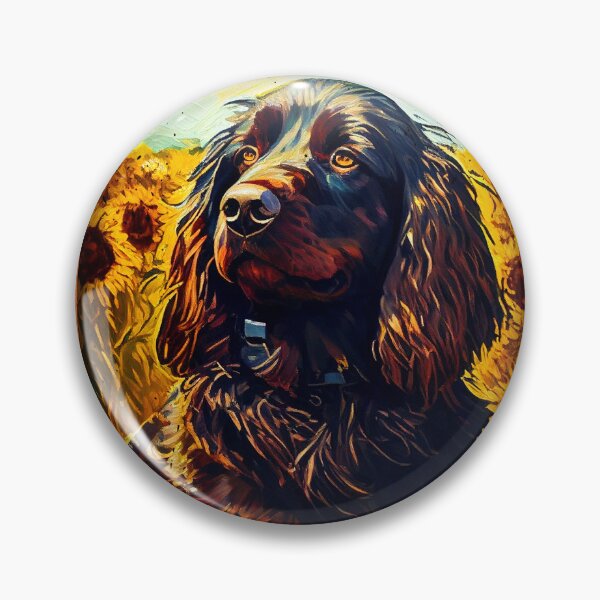 Item preview, Boykin Spaniel Sunflower Painting Adorable Dog designed and sold by rafaeltto.