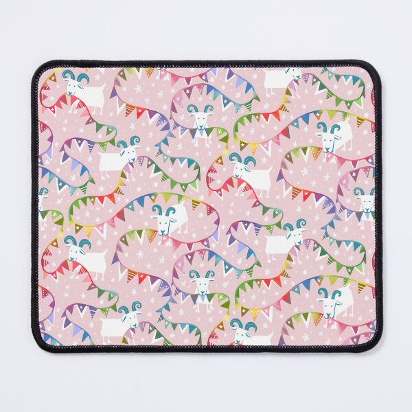 Item preview, Rainbow Munchy Goats on pink designed and sold by creativinchi.