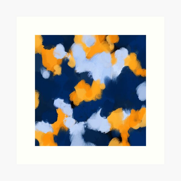 Item preview, Blue and yellow abstract designed and sold by Ilze Lucero.