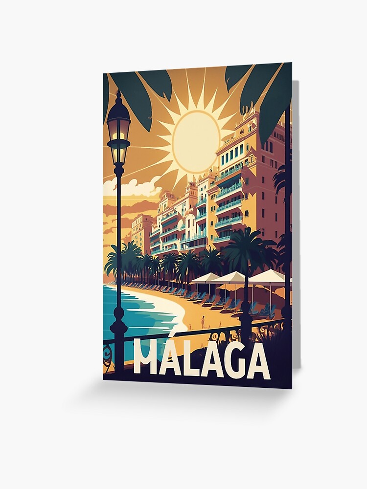 Illustration MALAGA Vintage Travel Poster