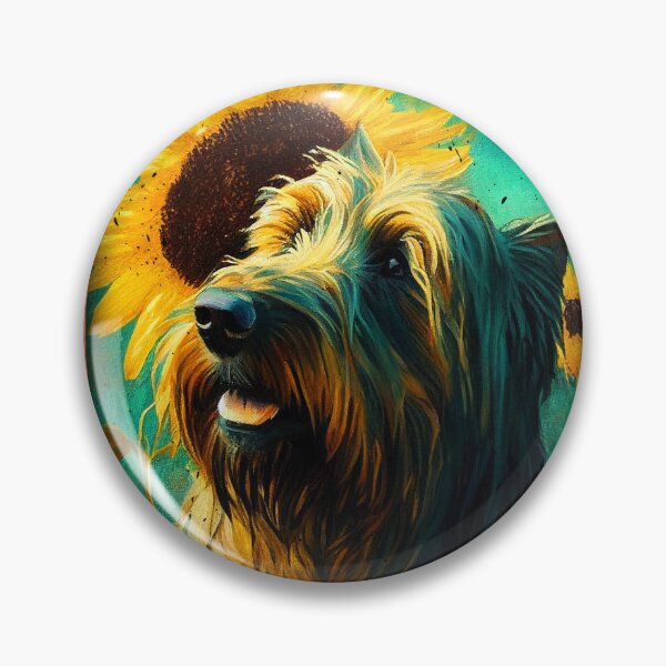 Item preview, Briard Sunflower Painting Adorable Dog designed and sold by rafaeltto.