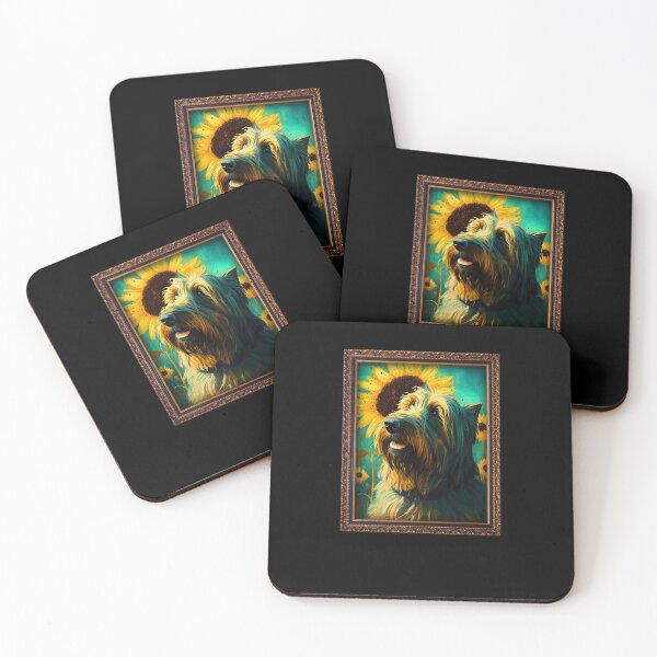 Item preview, Briard Sunflower Painting Adorable Dog designed and sold by rafaeltto.