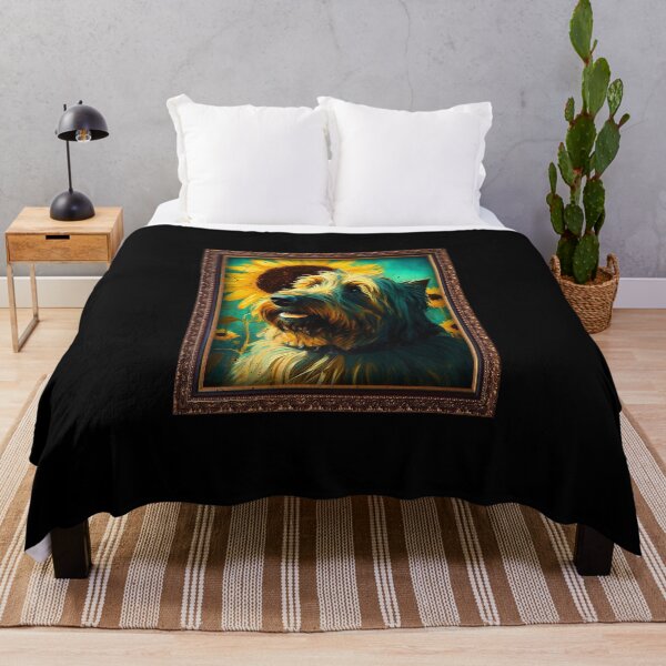 Item preview, Briard Sunflower Painting Adorable Dog designed and sold by rafaeltto.
