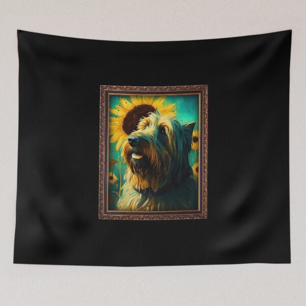 Item preview, Briard Sunflower Painting Adorable Dog designed and sold by rafaeltto.