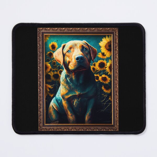 Item preview, Broholmer Sunflower Painting Adorable Dog designed and sold by rafaeltto.