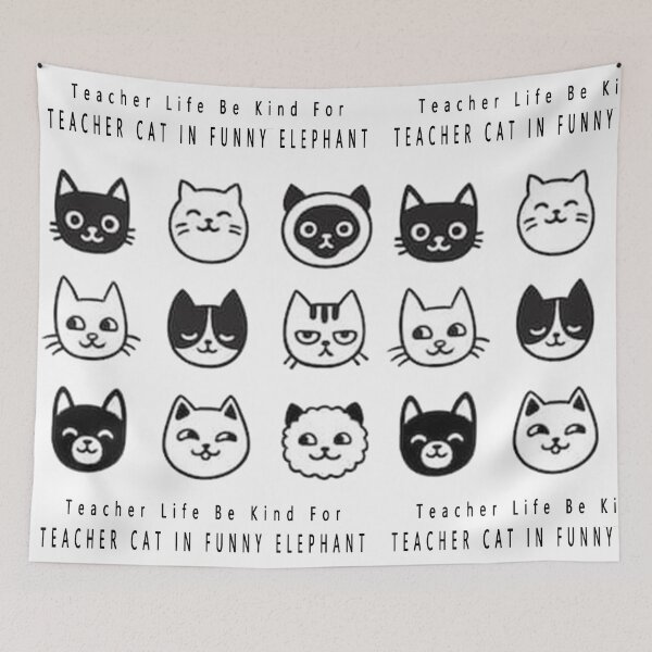 Item preview, Teacher Life Be Kind For Teacher Cat In Funny Elephant designed and sold by Arab Fashion.