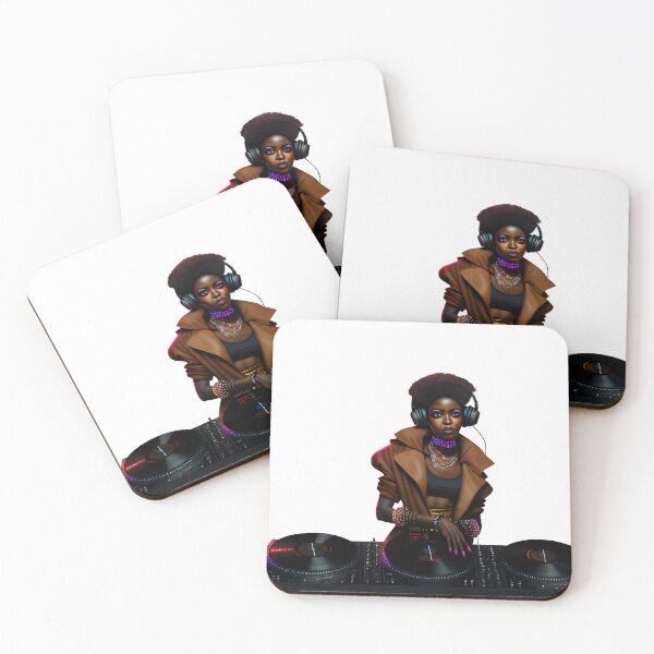 Item preview, Black Female DJ designed and sold by PetrusArtisan.