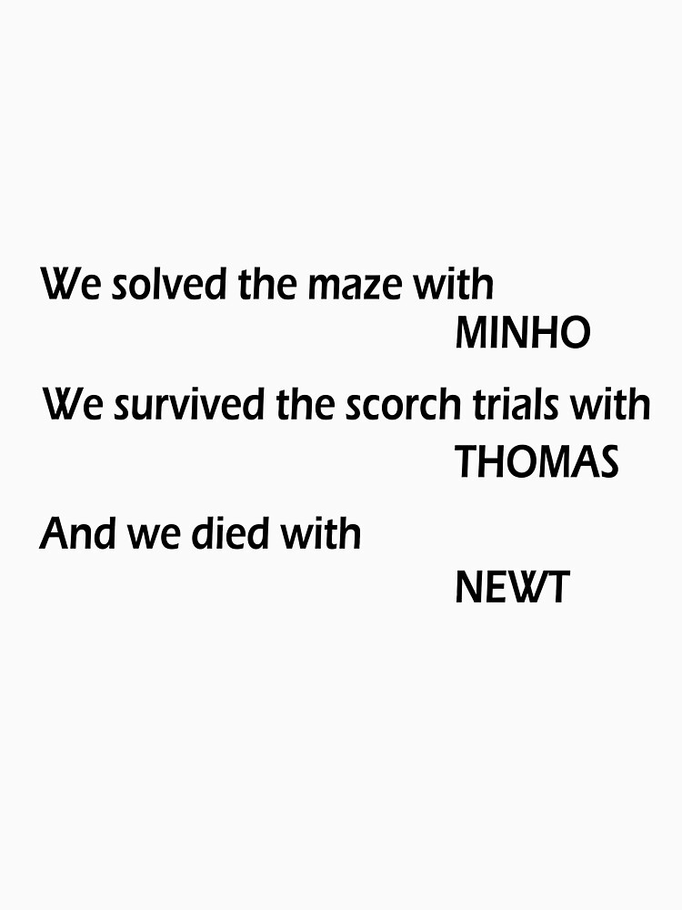 Maze Runner - Minho, Thomas, Newt Essential T-Shirt for Sale by  AngeliaLucis