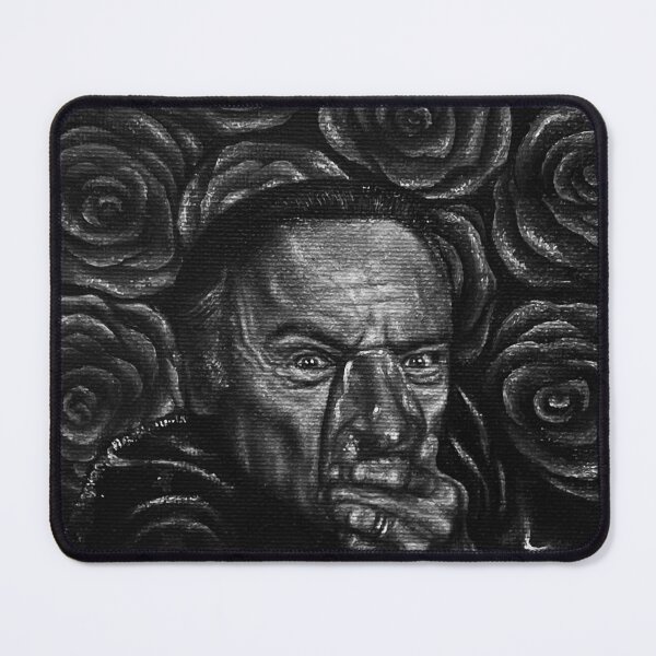 Item preview, “Frank Booth” - Blue Velvet Oil Painting black and white variant designed and sold by CollinMcLeanArt.