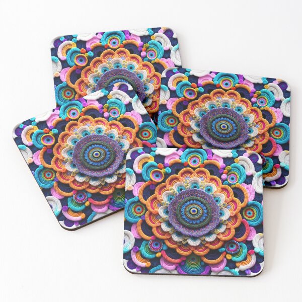 Item preview, KNITTED BOHEMIAN MANDALA designed and sold by DanaMire.