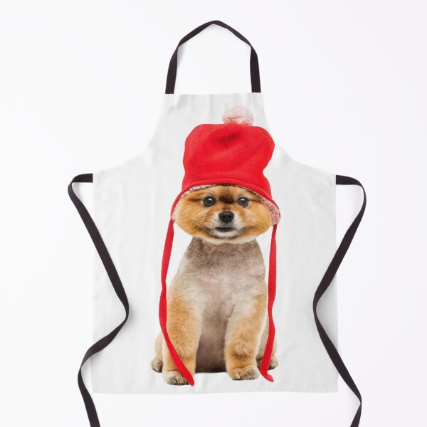 Item preview, Cute Dog With A Red winter hat. designed and sold by Vintage Vibe Studio.