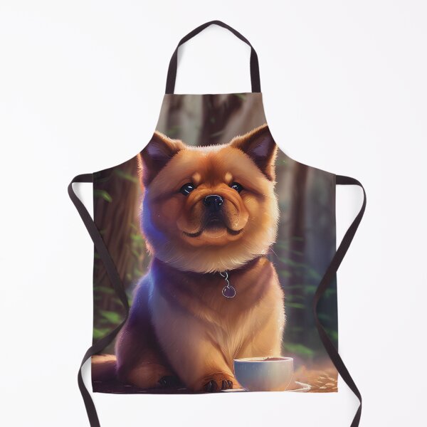 Item preview, Chow Chow with a mug cup of morning coffee designed and sold by akwl-design.
