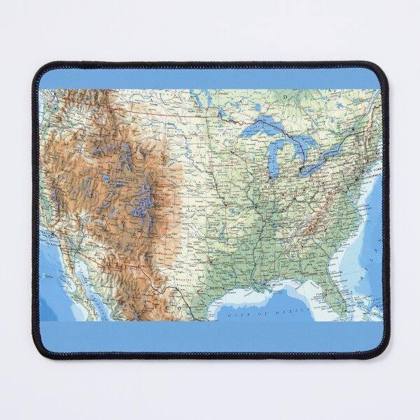 Item preview, United States of America Geographical Map designed and sold by Earth Nature Creations.