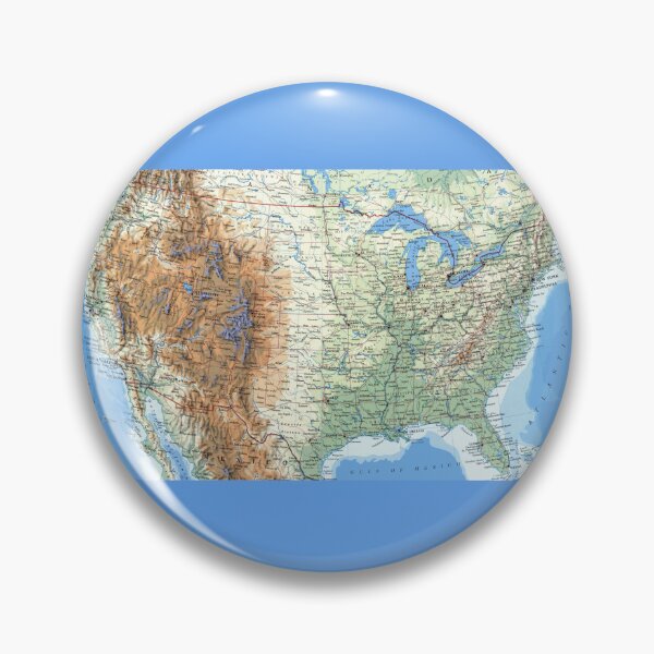 Item preview, United States of America Geographical Map designed and sold by Earth Nature Creations.