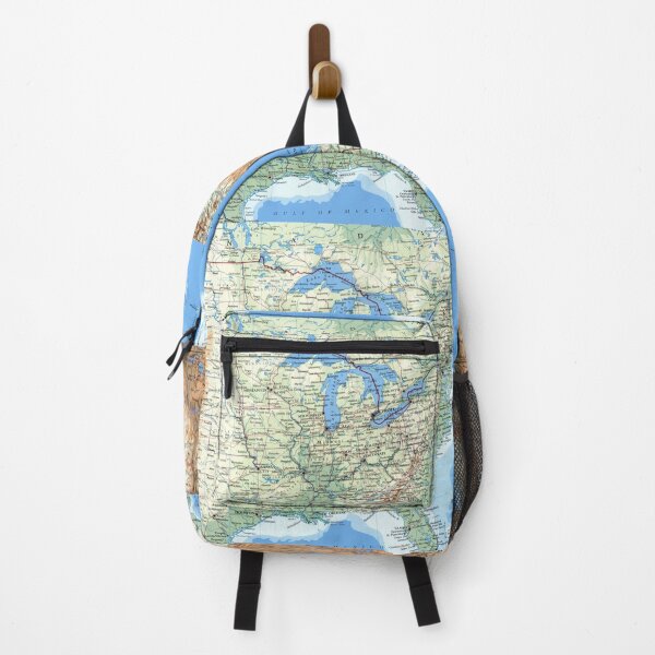 Item preview, United States of America Geographical Map designed and sold by Earth Nature Creations.