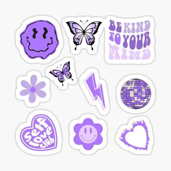 Preppy Purple Stickers 