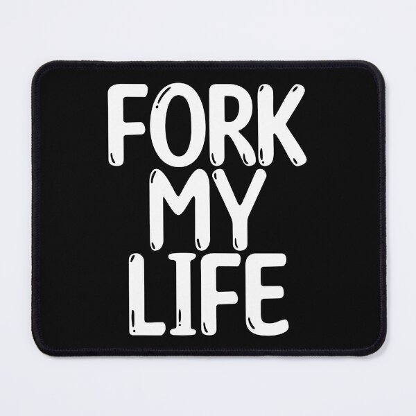 Item preview, Fork My Life White Punny Statement Graphic designed and sold by arthouseflunky.