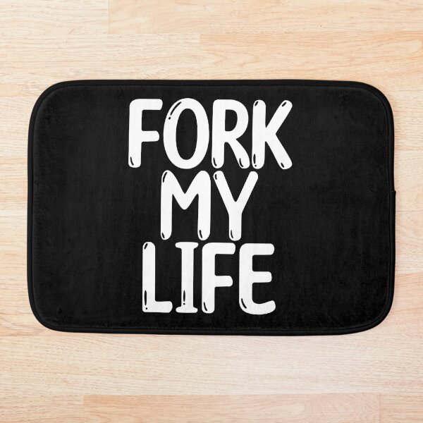 Item preview, Fork My Life White Punny Statement Graphic designed and sold by arthouseflunky.