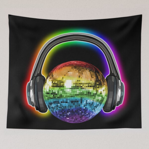 Item preview, Glowing Rainbow Disco Ball Headphones designed and sold by Deborah Camp.
