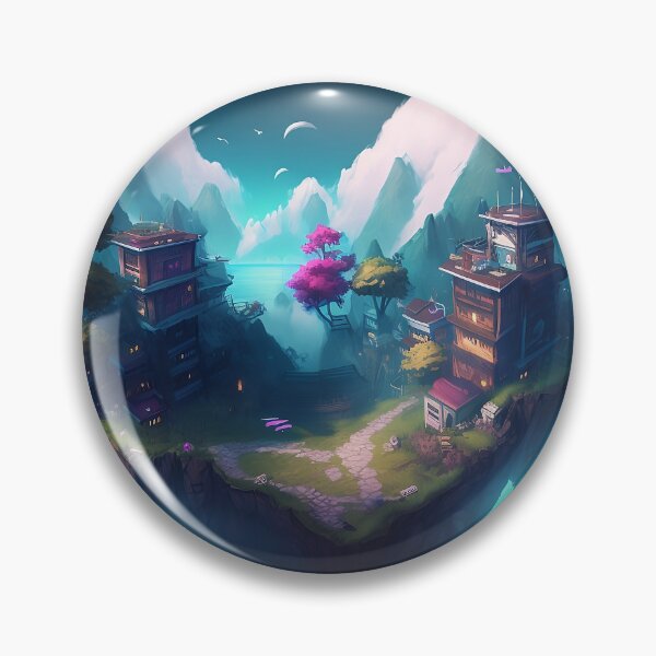 Item preview, Floating island in the snowy mountains designed and sold by NikasIsland.
