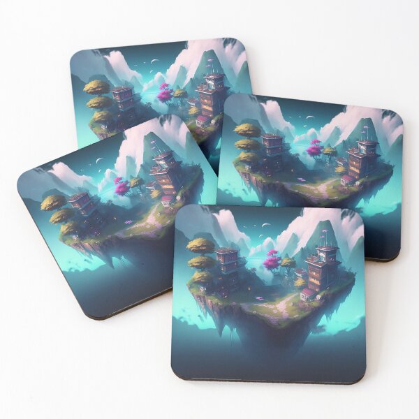 Item preview, Floating island in the snowy mountains designed and sold by NikasIsland.