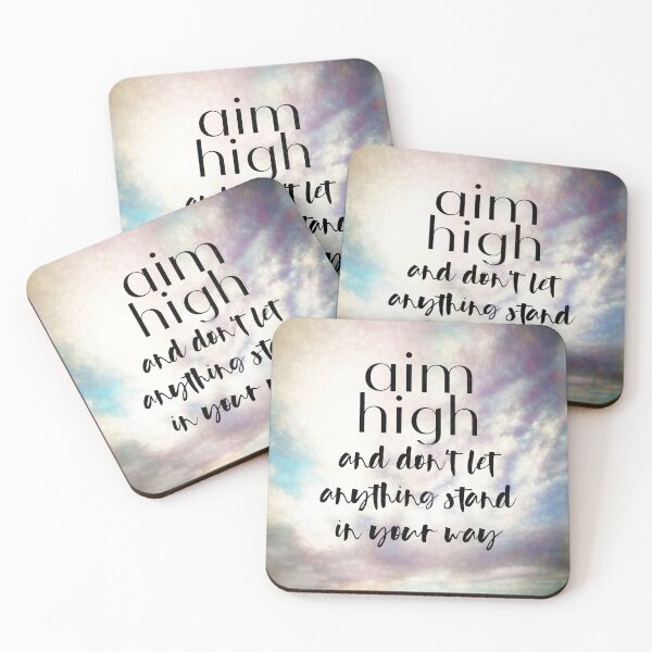 Item preview, Aim High Motivational Quote On Pretty Original Cloud Art  designed and sold by art64.