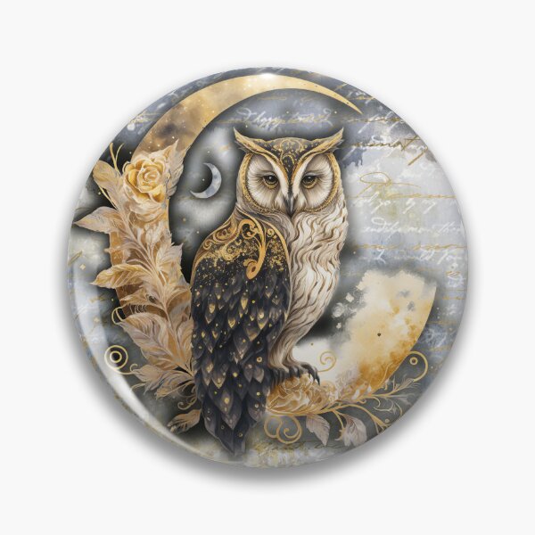 Item preview, Golden Lunar Owl designed and sold by incarnations.