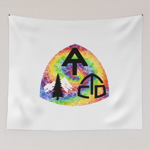 Item preview, Triple Crown of Long Distance Trails in the US hangtag rainbow tie dye designed and sold by Deedy  Studio.