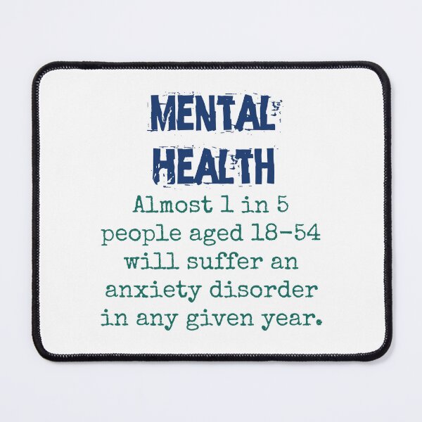 Item preview, Almost 1 in 5 people Will Suffer - Mental Health Quote designed and sold by CrankyOldDude.