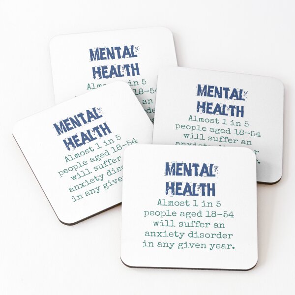 Item preview, Almost 1 in 5 people Will Suffer - Mental Health Quote designed and sold by CrankyOldDude.