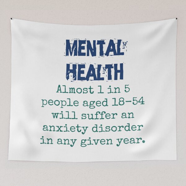 Item preview, Almost 1 in 5 people Will Suffer - Mental Health Quote designed and sold by CrankyOldDude.
