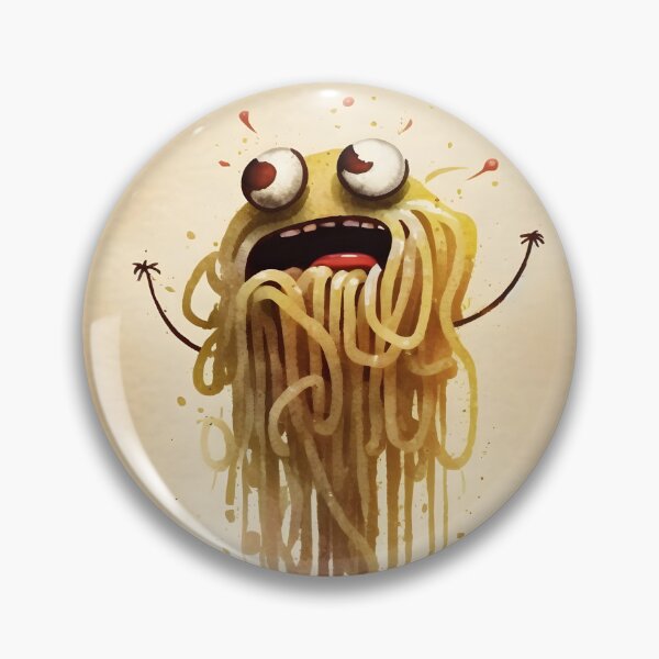 Item preview, Cute Scared  Flying Spaghetti Monster Watercolor Fun  designed and sold by CGSGraphics.
