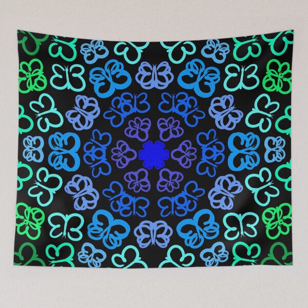 Item preview, Cursed Kaleidoscope - Blue Butterflies designed and sold by FinapplePudding.