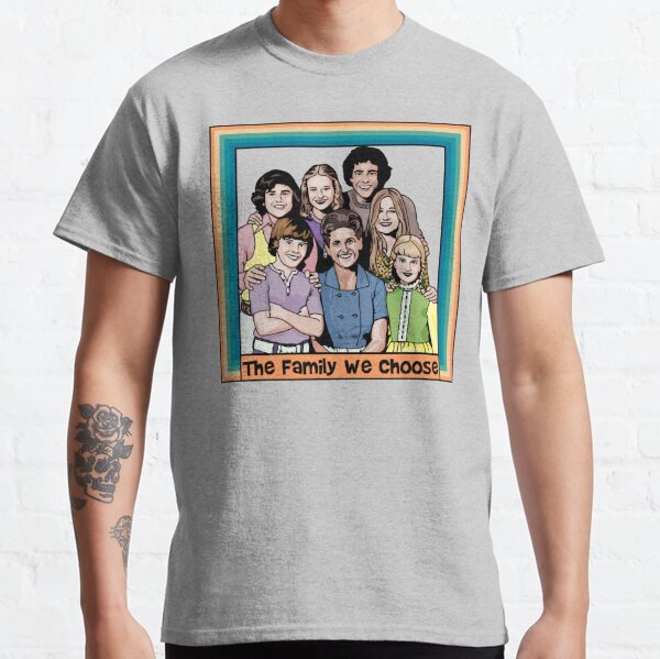 The Brady Bunch Family Framed Kid's Black T-shirts 