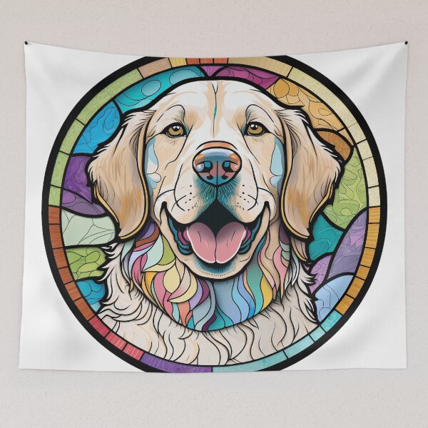Item preview, Golden Retriever Stained Glass Dog Golden Retriever designed and sold by ThePetozoicEra.