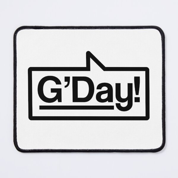 Item preview, G'Day - Talking Shirt (Black) designed and sold by Justin Ellis.