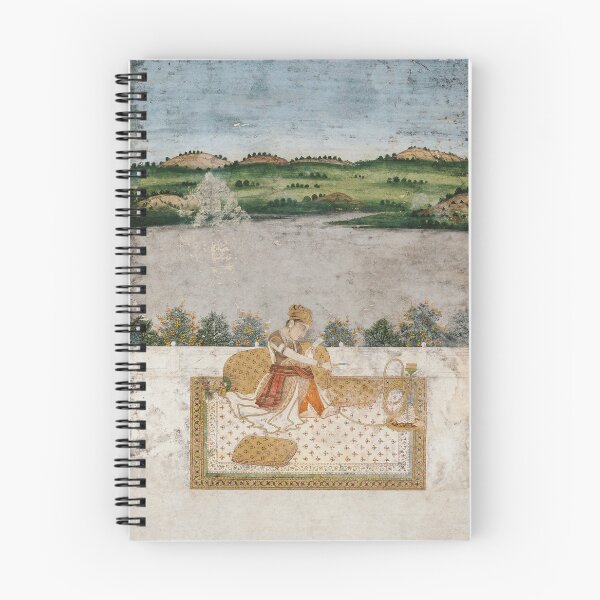 Item preview, Miniature of a princess smoking a hookah on terrace designed and sold by linggalibrary.