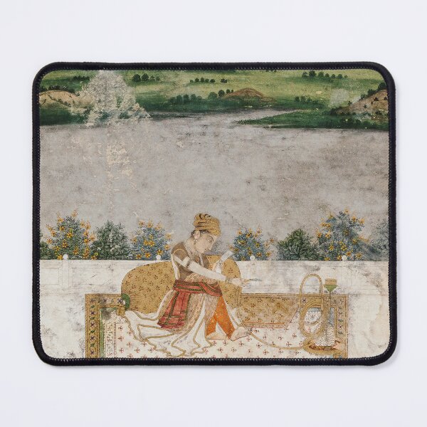 Item preview, Miniature of a princess smoking a hookah on terrace designed and sold by linggalibrary.