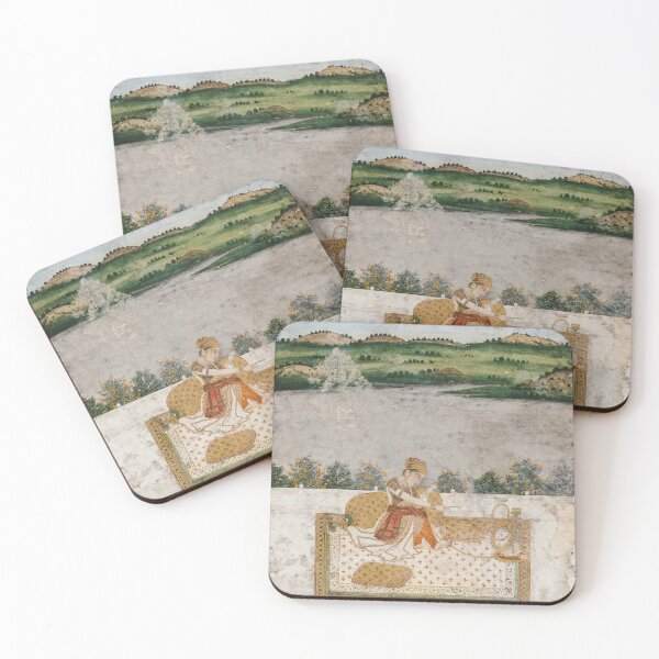 Item preview, Miniature of a princess smoking a hookah on terrace designed and sold by linggalibrary.