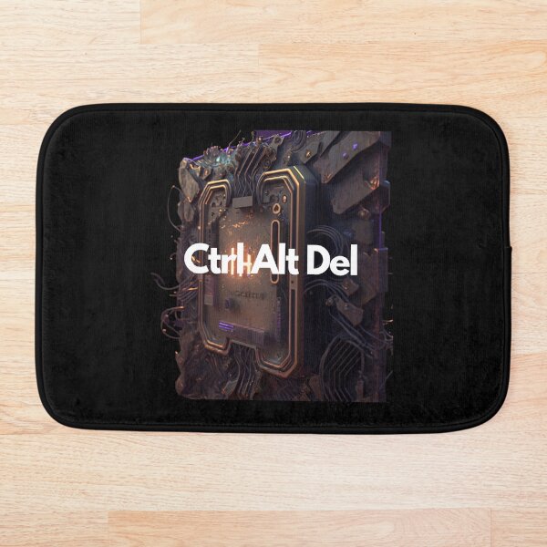 Item preview, Ctrl Alt Del White on Black Adaptable, Cyberdelic, Gloomcore, portrait, 3D rendering, Faded, rpg maker, brown colors designed and sold by AppWearCo.