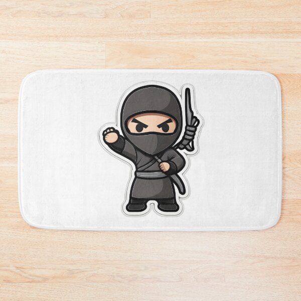 Item preview, Black Ninja Samurai Sticker designed and sold by illusionbrain.