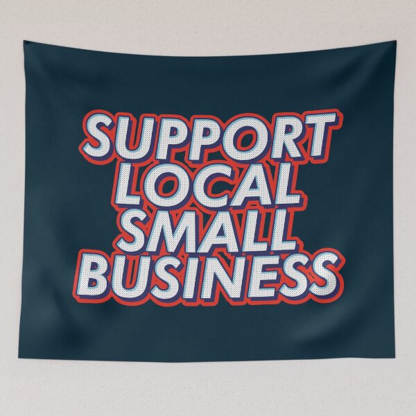 Item preview, Support local small business text typography | Morcaworks designed and sold by Morcawork.