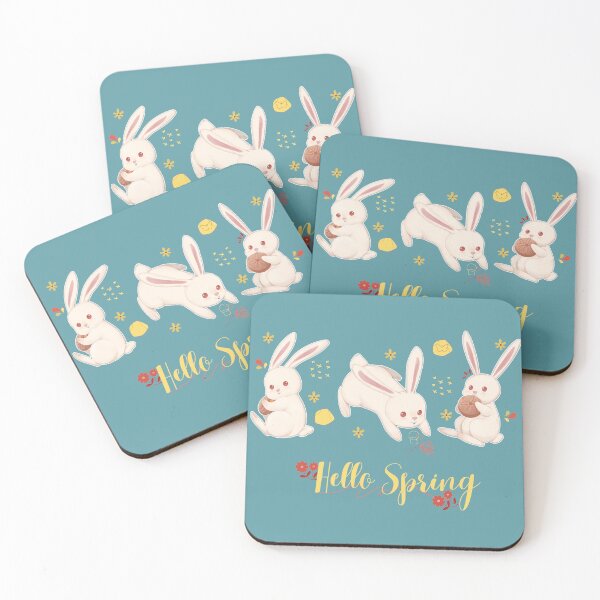 Item preview, Hello spring, Tender rabbits enjoying the spring designed and sold by Malogue.
