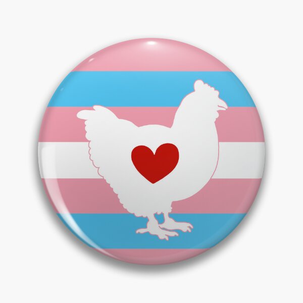 Item preview, Chicken Lover - LGBTQ Trans Flag Heart 01 Pink designed and sold by Puddmuppy.