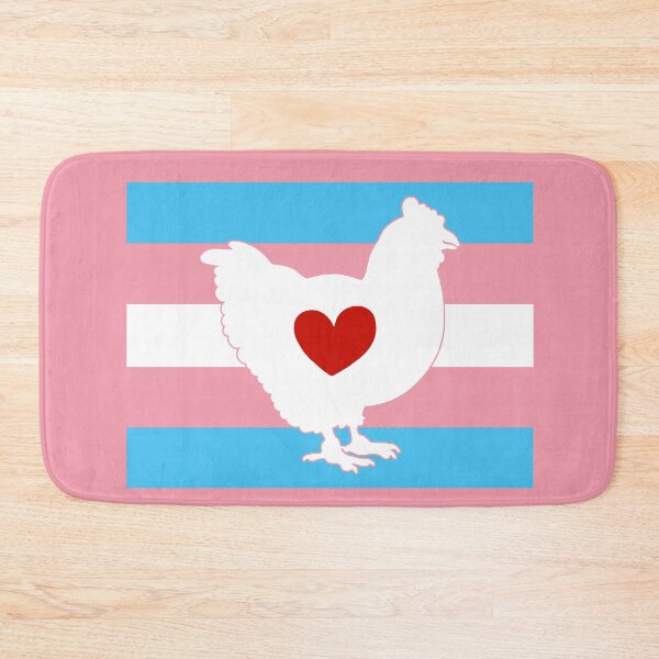 Item preview, Chicken Lover - LGBTQ Trans Flag Heart 01 Pink designed and sold by Puddmuppy.
