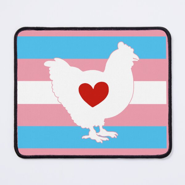 Item preview, Chicken Lover - LGBTQ Trans Flag Heart 01 Pink designed and sold by Puddmuppy.
