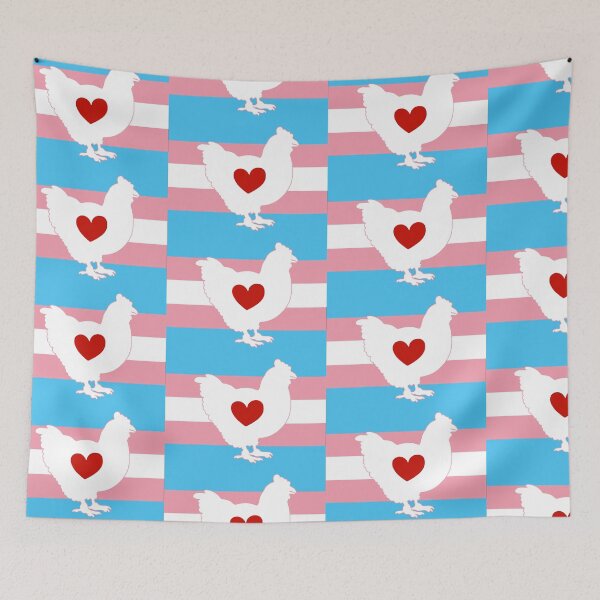 Item preview, Chicken Lover - LGBTQ Trans Flag Heart 01 Pink designed and sold by Puddmuppy.