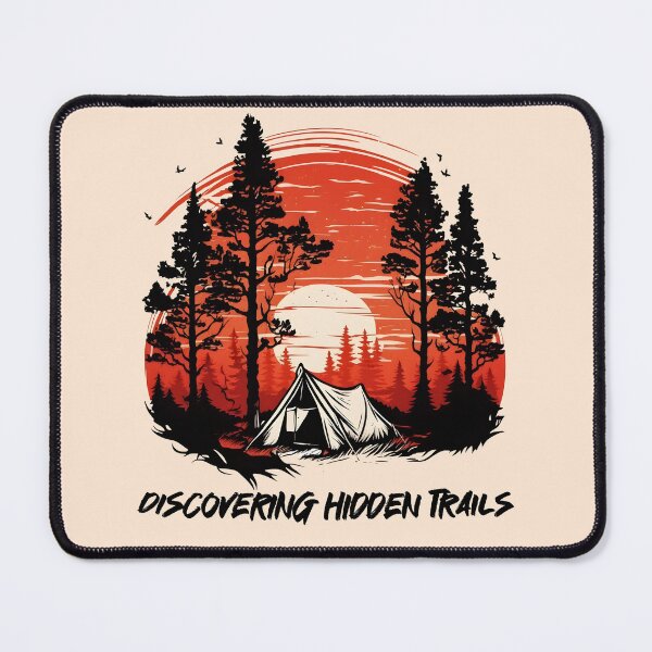 Item preview, Discovering hidden trails in the woods by hiking and camping  designed and sold by Brushpalette888.