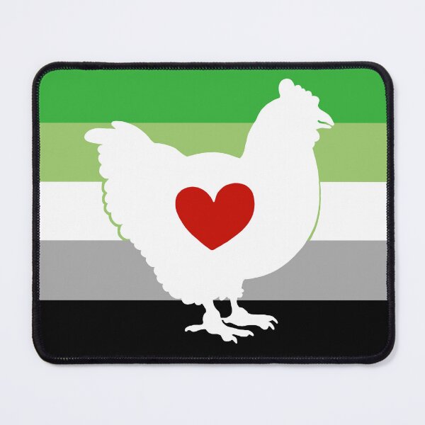 Item preview, Chicken Lover - LGBTQ Aromantic Flag Heart 01 Green designed and sold by Puddmuppy.